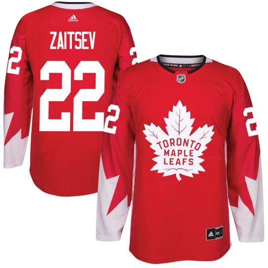 2017 NHL Toronto Maple Leafs Men #22 Nikita Zaitsev red jersey->toronto maple leafs->NHL Jersey